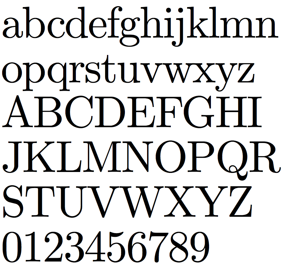computer modern typeface
